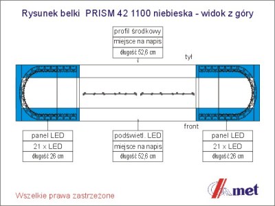 PRISM 30 W niebieska 1100 widok od góry